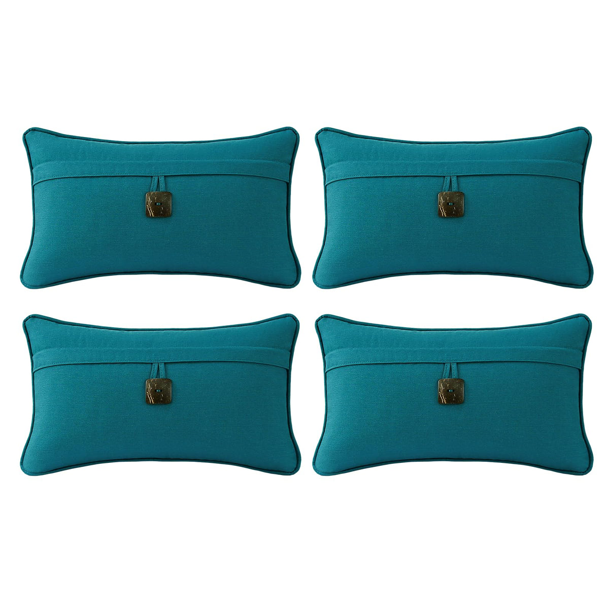 Outdoor Sunbrella Decorative Pillows Pack of 4, 20" x 12" Outdoor Pillow Set for Couch Bed Throw Patio Sofa, Airies Marble