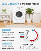 Feelfunn 1020W Portable Clothes Dryer with 4 Automatic Drying Modes