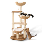 SHODMI 54" Modern Cat Tree Tower for Indoor Cats, Large & Multi-Cat Homes
