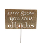 Funny Garden Stake 20 to 33 Inches Tall (Our Garden, XL 33" Tall)