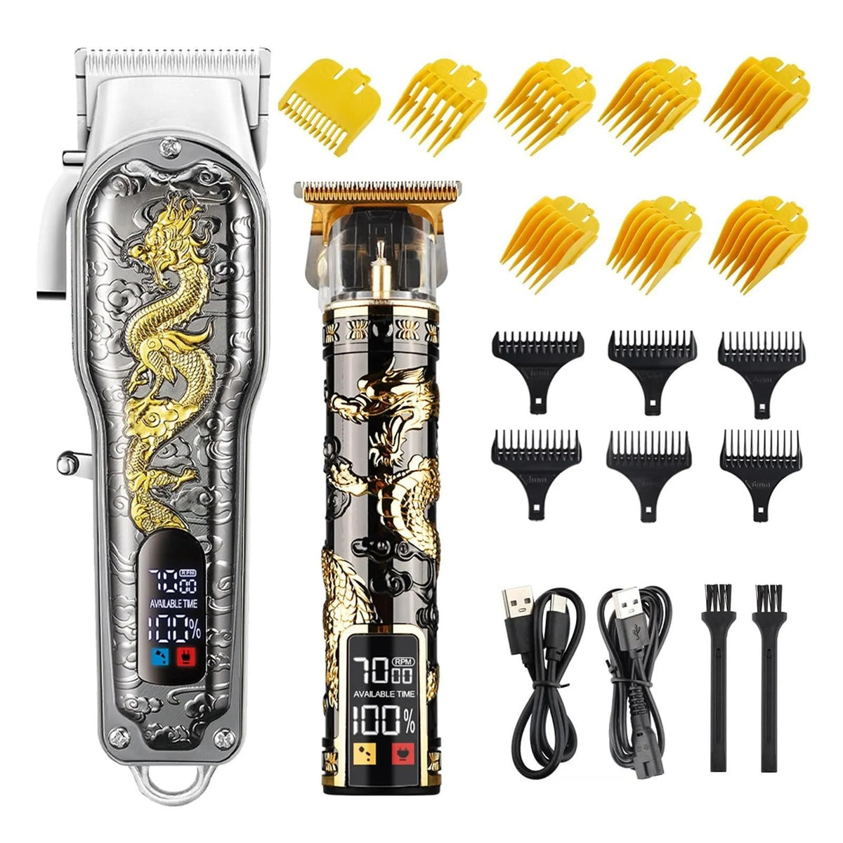 Razors Hair Clipper Electric LCD Hair Trimmer Cordless Shaver Trimmer 0mm Men Barber Hair Cutting Machine for Men Rechargeable USB(2)