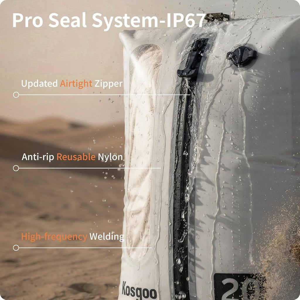 Vacuum Seal Bags for Travel with Pump, Light Grey, 20+20+28