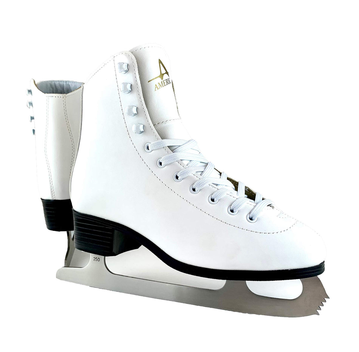 American Athletic Tricot Lined Ice Skates for Women - Recreational Figure Skates with Ankle Support, Padded Lining, Stainless Steel Blades - Suitable for Indoor & Outdoor Ice Skating