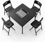 Folding Card Table and Chair Set of 5, Weather‑Resistant & Durable