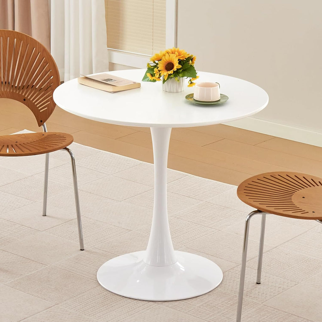 Round Dining Table, 31.5" Tulip Table (White)