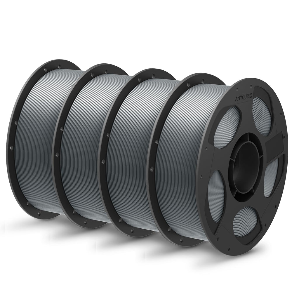 ANYCUBIC PLA Plus (PLA+), 3D Printer Filament 1.75mm Bundle, High Toughness, 1KG Spool, Black, White, Texture Grey, Pink, Red, Blue, Green, Orange, Yellow, Purple, 10KG in Total