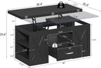 kepptory 40" Lift Top Coffee Table with Storage, Black