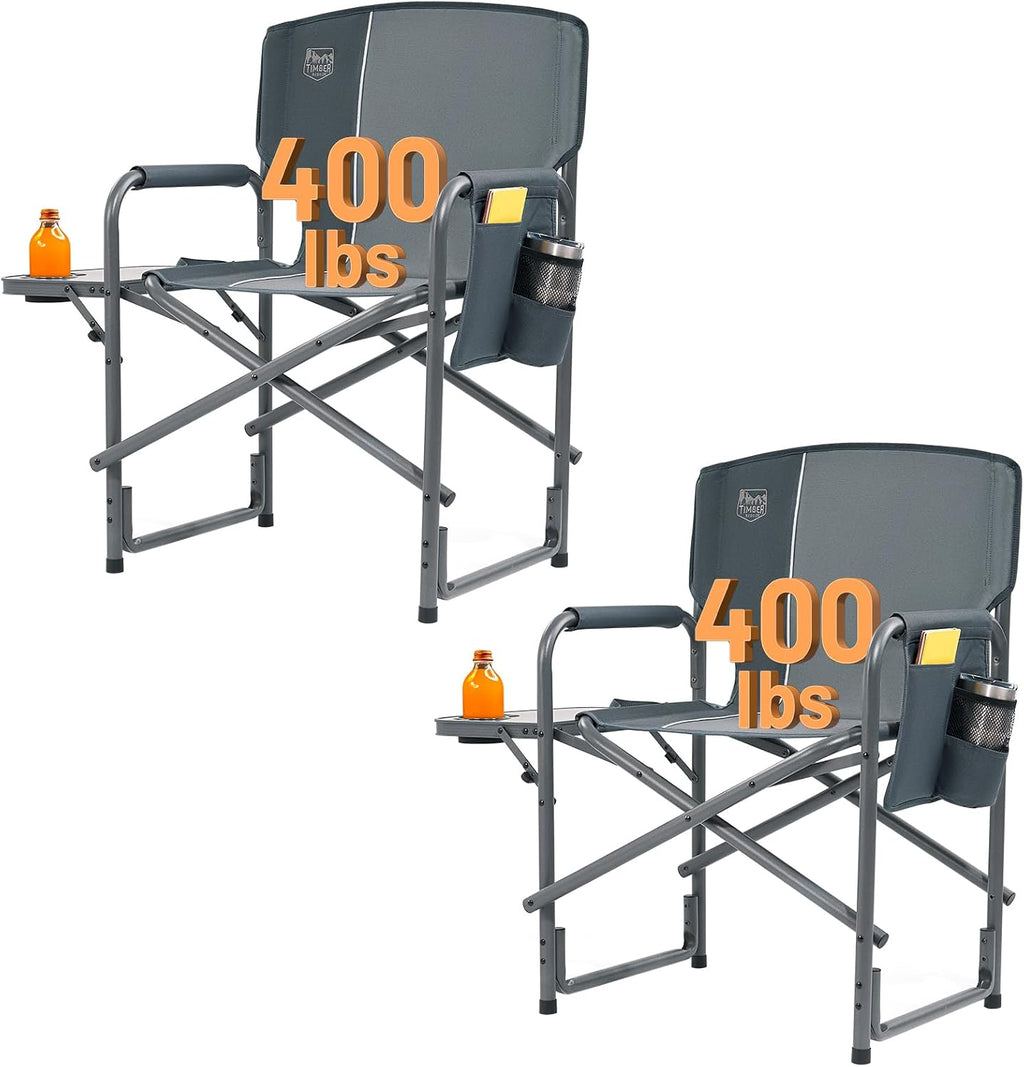 TIMBER RIDGE Aluminum Oversized Camping Chair, Support 400lbs