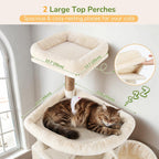 Globlazer 82in Extra Large Cat Tree Tower for Indoor Cats Large Adult, S82
