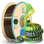 YOUSU 3D Printer Filament Silk PLA Filament Rainbow Color,1.75mm Tri Color PLA Filament 6kg Pack,1kg Spool.
