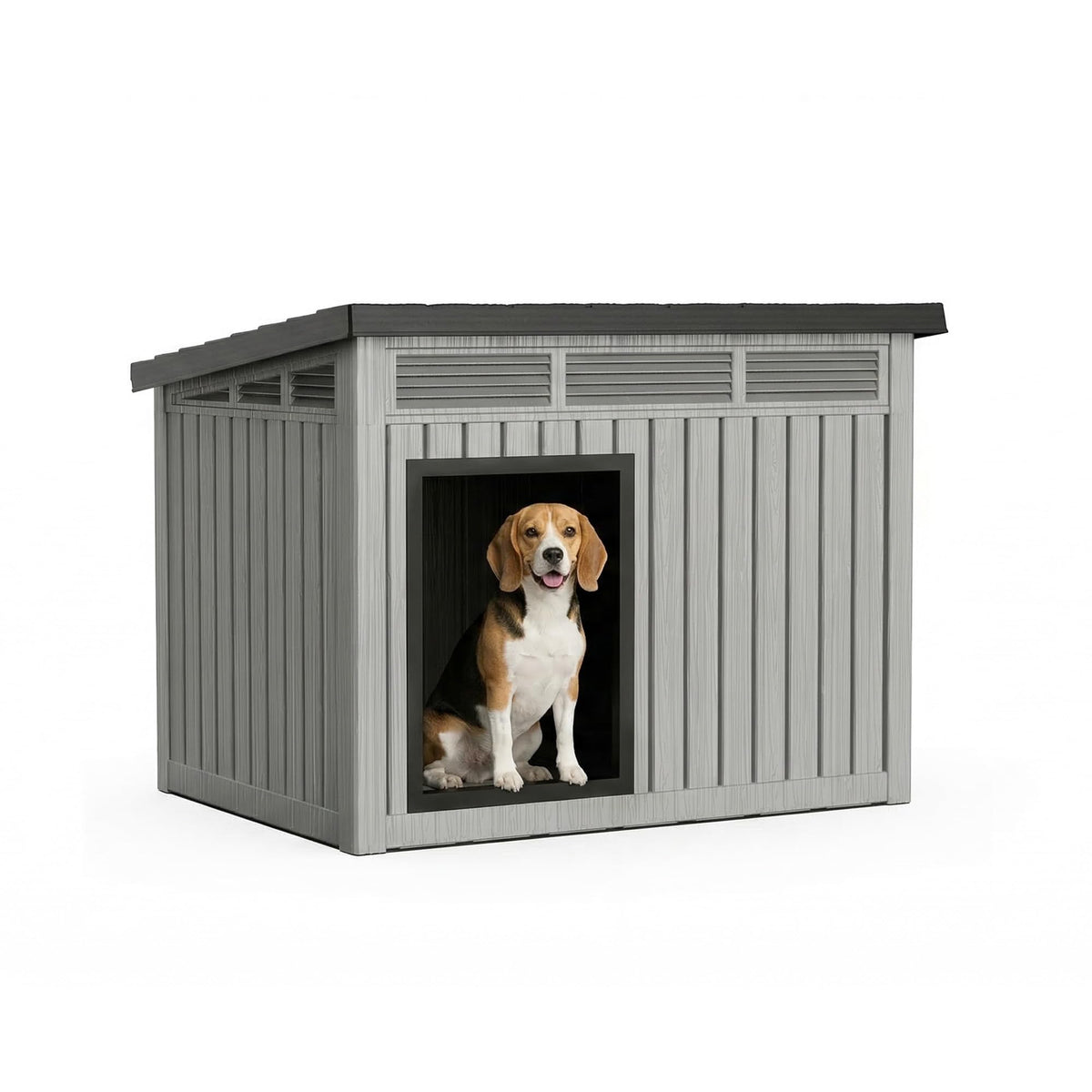 VIXZEN Dog House Outdoor & Indoor, Medium Size, Black