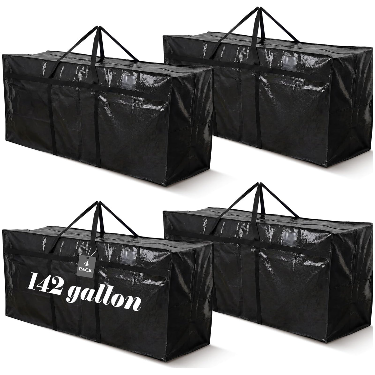 Windyun 4 Pcs 195 Gallon Extra Large Moving Bags XXL Heavy Duty Storage Bag
