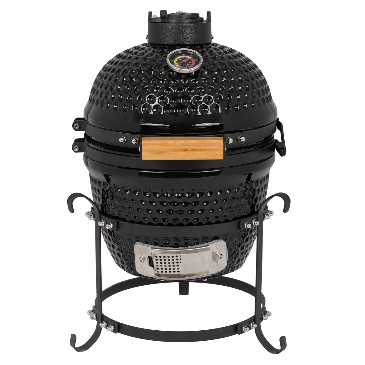 VINGLI 13" Kamado Grill Charcoal Grills Portable Barbecue Grill BBQ Kettle Stand Lid Perfect for Outdoor Camping Patio Backyard Picnic