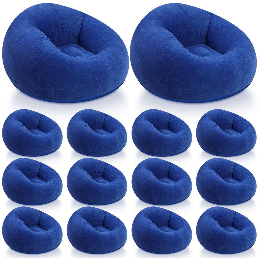 Realspring Inflatable Bean Bag Chairs,Coffee,4 Pcs