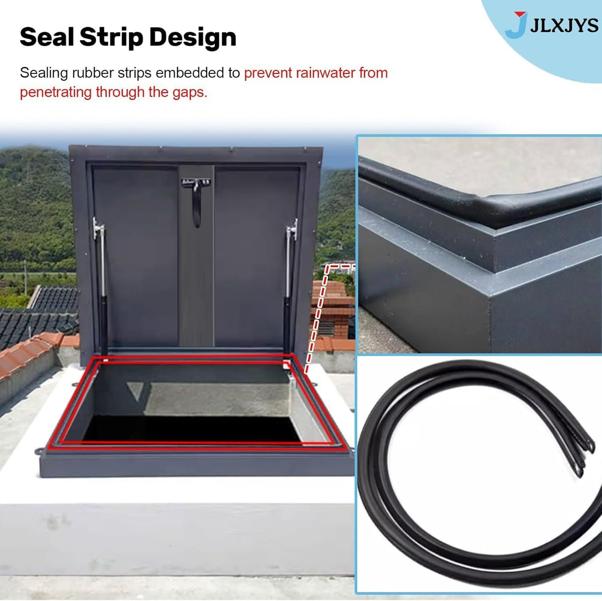 Dark Gray Manhole Cover Inspection Well Covers 20" 22 24 26 28 30 32 34 36 38 40 Inch, Basement Access Lid Weatherproof Roof Hatch Cover, Rainproof Leakproof Roof Exit Lid(20"x22")