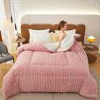 Breathable Warmth Fluffy Plush Double Sided Velvet Blanket,Thickened Super Soft Insulation Hibiscus Winter Quilt, Hibiscus Double Fabrics, for Cold Weather,Yellow,200x230cm/5k
