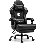 Video Gaming Chair for Adults with Footrest, Ergonomic Computer Chair,Black