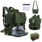 Goture Fishing Backpack with Cooler, 4 Tackle Boxes, Detachable Sling Bag