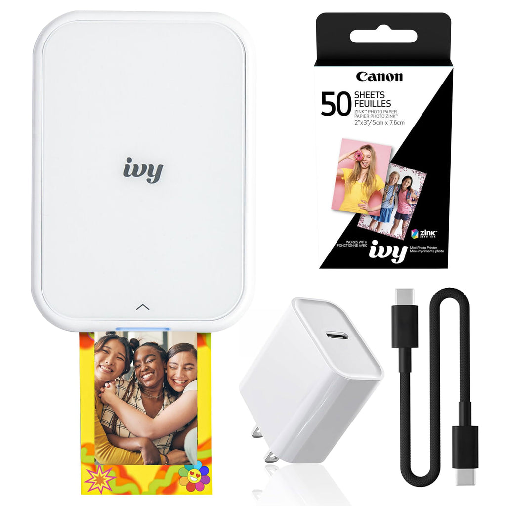Canon Ivy 2 Mini Photo Printer (5452C018) Bundle