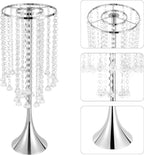 Wedding Centerpieces Silver Vases,10PCS Metal Flower Candle Holder with Sparkling Crystal Beads,Crystal Flower Vase Metal Flowers Stand for Party Tables Decorations (10PCS-Sliver-3)