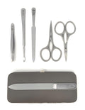 Niegeloh Solingen TopInox Surgical Stainless Steel Luxuries Manicure Set Grooming kit In Quality Nappa Leather Case Made in Germany Plus BONUS: SHPITSER Crystal Glass Nail File
