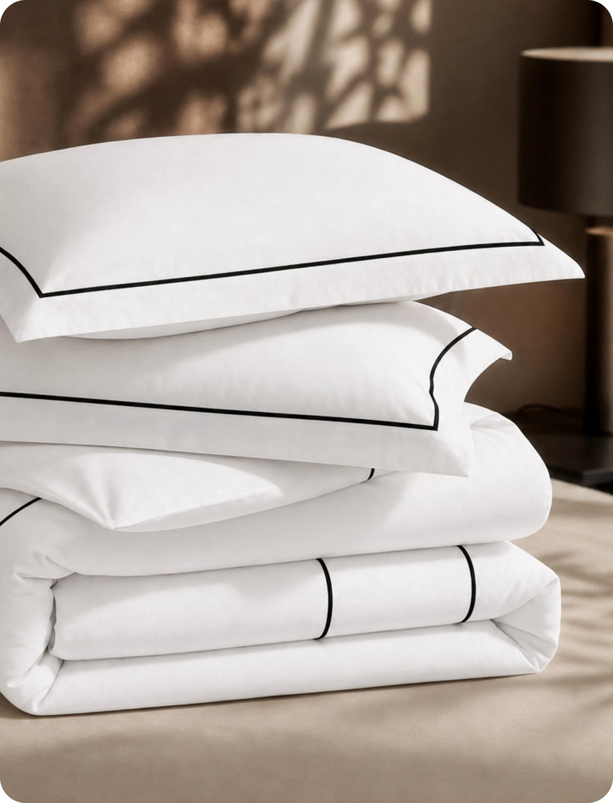 Bedsure PureWoven 100% Cotton Percale Duvet Cover King, Rope Weave, White