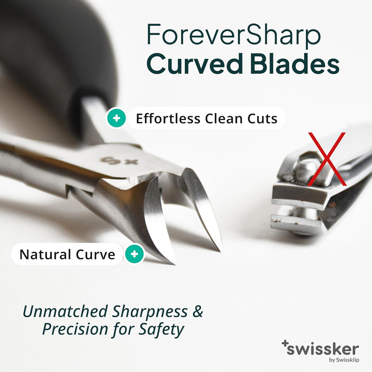 Swissker by Swissklip Heavy Duty Toenail Clippers for Seniors & Thick Nails