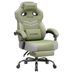 GTPLAYER Big & Tall Gaming Chair, Wide Seat with Footrest, Charcoal