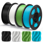 ANYCUBIC PLA Plus (PLA+), 3D Printer Filament 1.75mm Bundle, High Toughness, 1KG Spool, Black, White, Texture Grey, Pink, Red, Blue, Green, Orange, Yellow, Purple, 10KG in Total