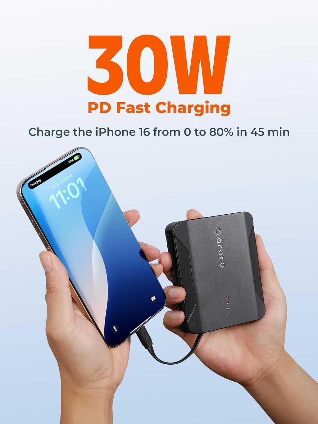 ORORO PD 7K High-Capacity Fast Charging Battery for Heated Apparel