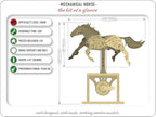 Abong 3D Wood Craft Mechanical Horse Automation Model | 221 Pieces of Precise Cuts of Plywood | Includes an Illustrated Instruction Book