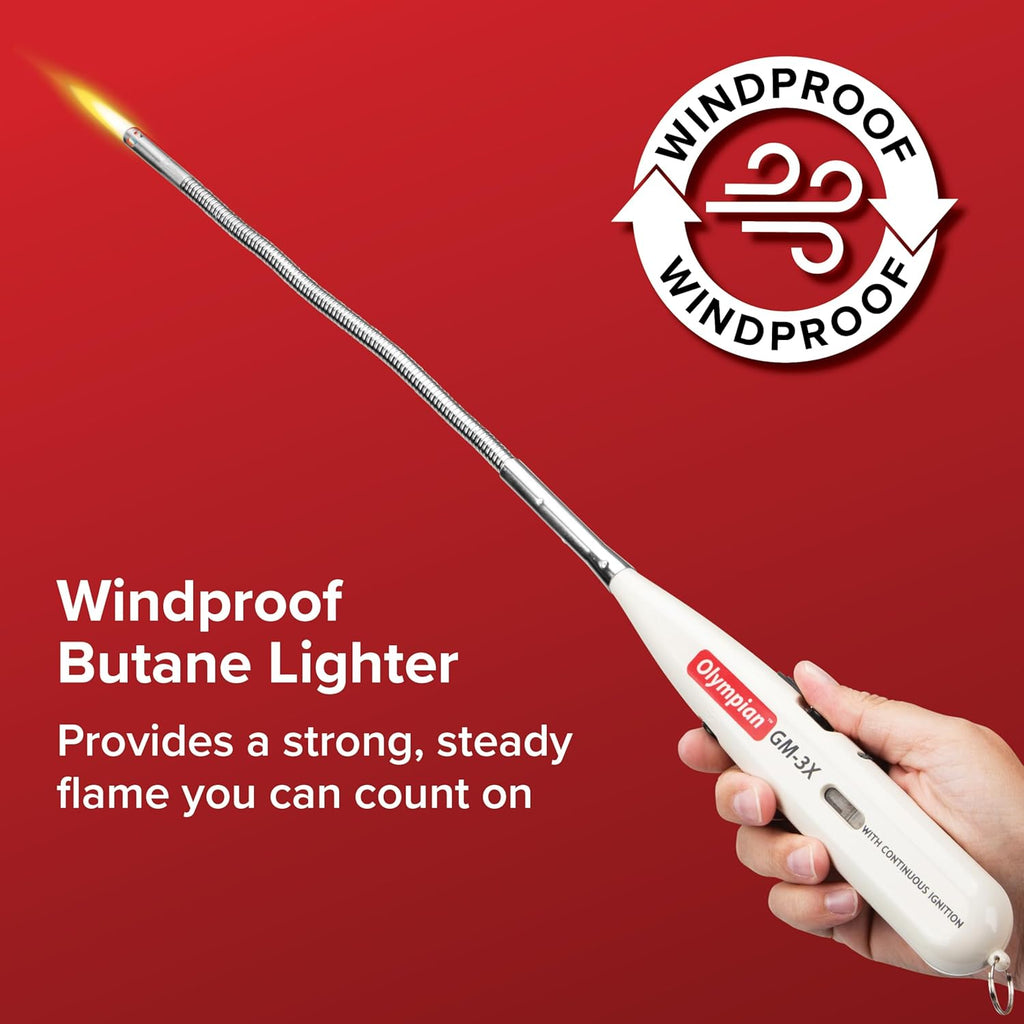 Camco Olympian GM-3X Adjustable Flame Gas Match - Windproof Butane Lighter