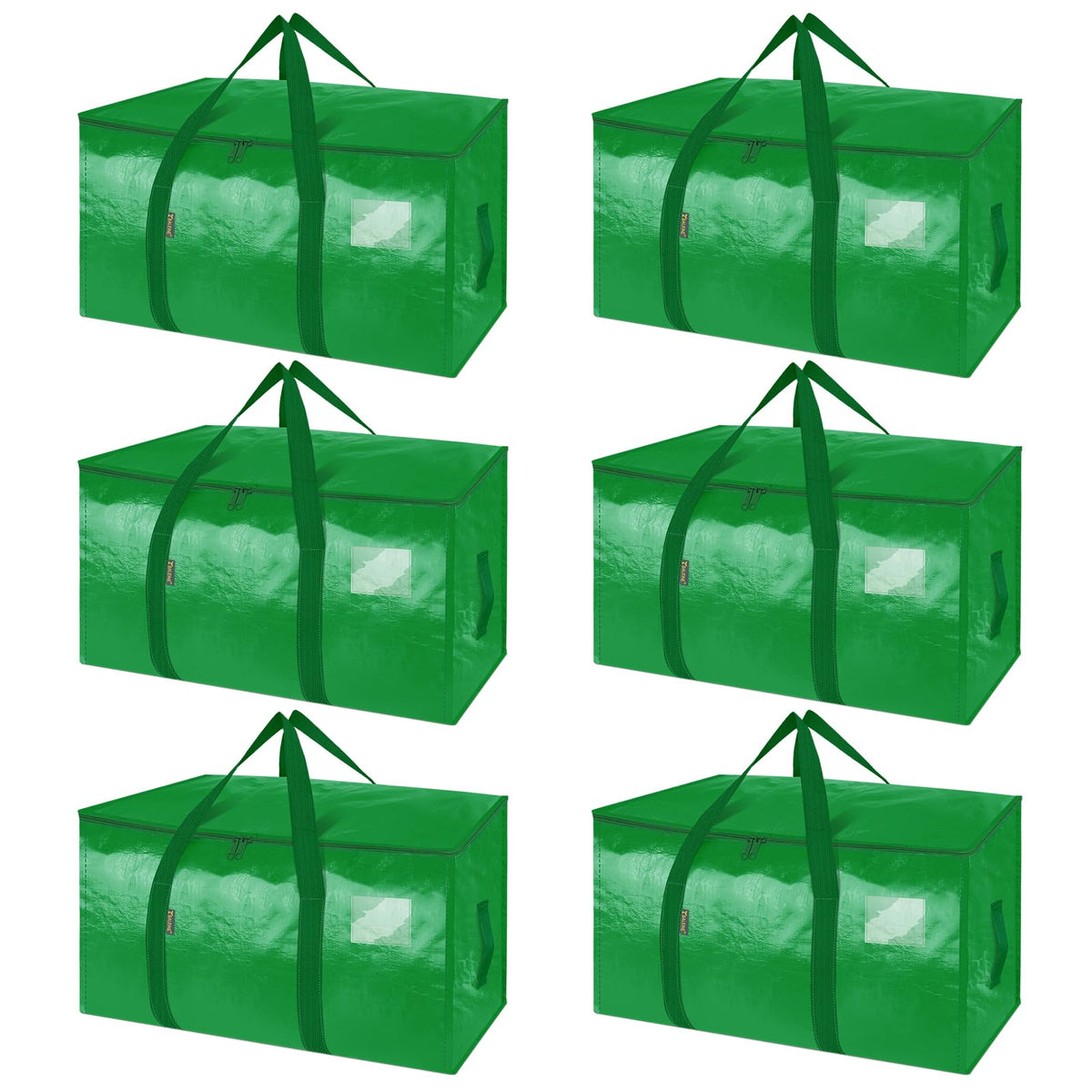 BALEINE 16-Pack Oversized Moving Bags with Reinforced Handles, Heavy-Duty Storage Tote for Clothes, Moving Supplies (Clear, 16-Pack)