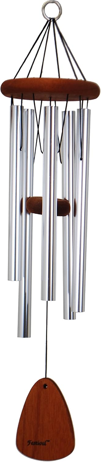 Festival 28-inch Redwood Wind Chime w/Customization in Bronze by Wind River for Patio, Backyard, Garden, and Outdoor décor. Made in the USA