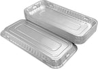 PACTOGO 11" x 5" x 1" Disposable Aluminum Foil Oblong Danish Cake Pans - Ideal Baking Tins for Sweets, Coffee Cakes, Danishes, Cookies, Brownies (Pack of 200)