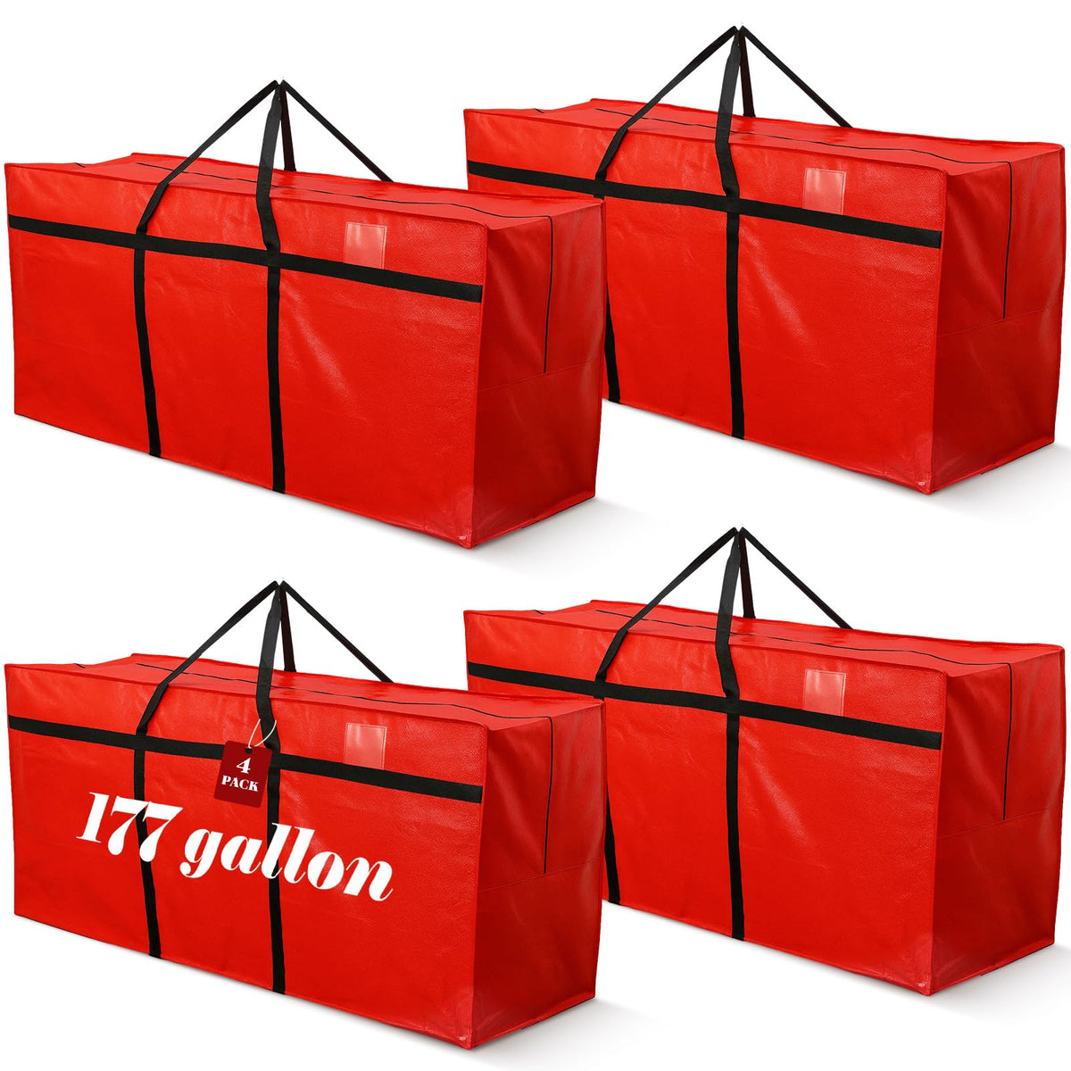 Windyun 4 Pcs 195 Gallon Extra Large Moving Bags XXL Heavy Duty Storage Bag