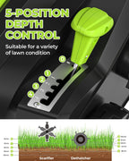 2-in-1 Dethatcher & Scarifier, 16", 15A Electric Lawn Care