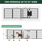 FXW Dog Gate, Extra Wide Adjustable for Openings Up to 111", 32" H