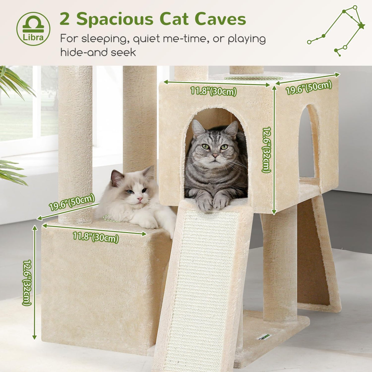 Globlazer Z78 Heavy Duty Cat Tree for 20lbs Large Adult Cats, Beige