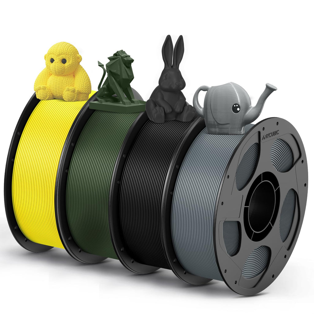 ANYCUBIC PETG Filament 1.75mm, Multicolor Bundle 10KG, Reusable Spool