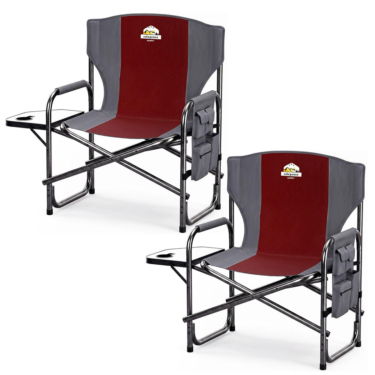Colegence Oversized Camping Chair, 600-lb Capacity, Heavy-Duty Steel Frame