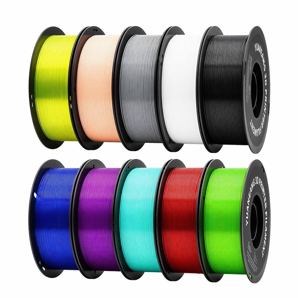 PETG 3D Printer Filament 1.75mm, 16-Color Set, Strong & Durable，Heat-Resistant, Low-Warp, Smooth Finish, Ideal for Functional Parts, Engineering Models & Large Multi-Color Printing Projects