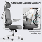 TRALT Office Chair Ergonomic Desk Chair with Lumbar Support White, 1