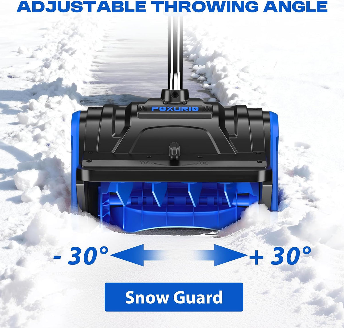 40V Electric Cordless Snow Shovel, 13 Inch Brushless Snow Blower with 2×4.0Ah Batteries & Fast Charger, 25FT Throw Distance Snow Shovel for Driveway, Patio, Deck, Walkway