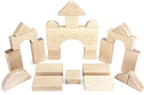 23 pc Toddler Chunky Hard Maple Wooden Block Set