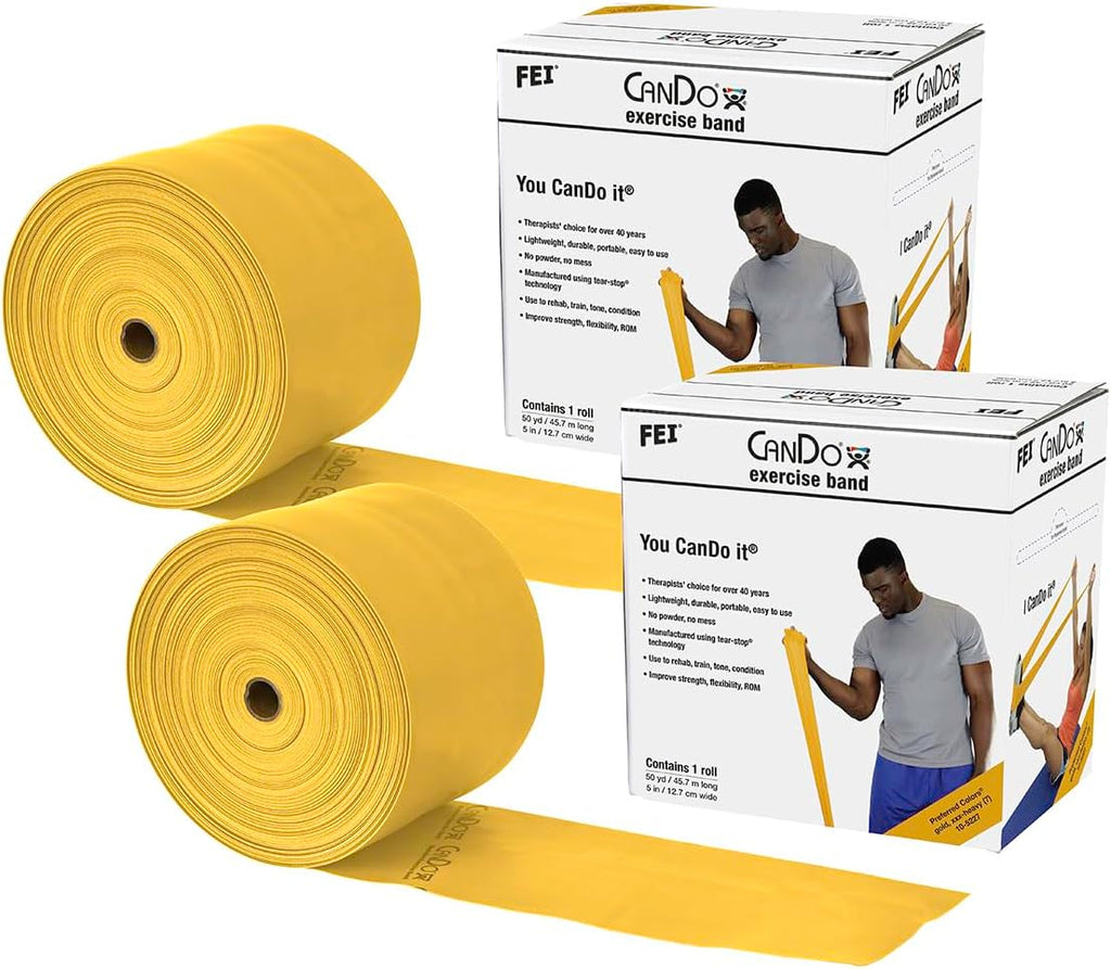 CanDo Twin-Pak Exercise Band, Red, 100 Yard