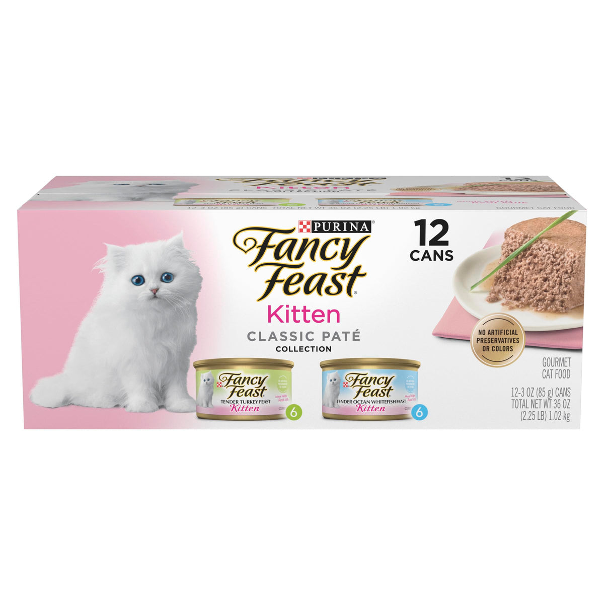 Fancy Feast Purina Gravy Lovers Poultry and Beef Grilled Gourmet Wet Cat Food Variety Pack - 3 oz. Cans,(Pack of 60)