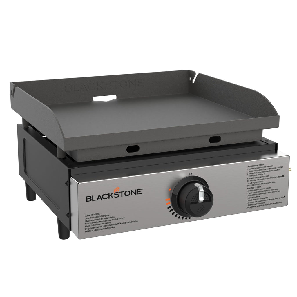 Blackstone 2142 Original 17” Tabletop Griddle with Low-Maintenance Stainless Steel Front Plate, Powder Coated Steel, Black