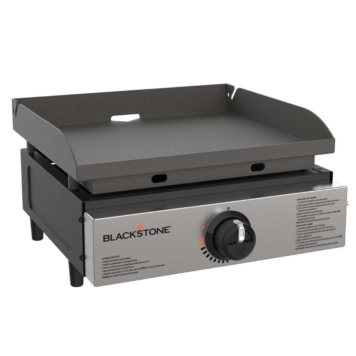 Blackstone 2142 Original 17” Tabletop Griddle with Low-Maintenance Stainless Steel Front Plate, Powder Coated Steel, Black