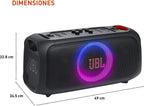 JBL PartyBox On-The-Go Essential - Portable party speaker with built-in lights and wireless mic - Black (Renewed)